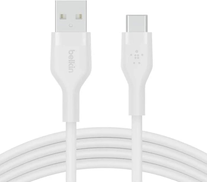 Kabëll Belkin CAB008bt, USB-A në USB-C, 3.0m, bardhë