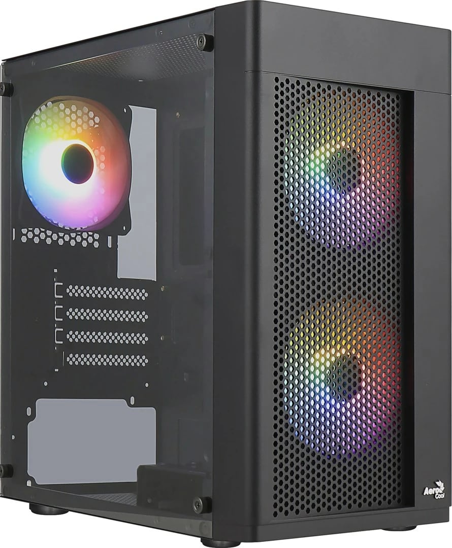 Kasë kompjuteri Aerocool HEXFORMBKV2, Micro ATX FRGB, e zezë