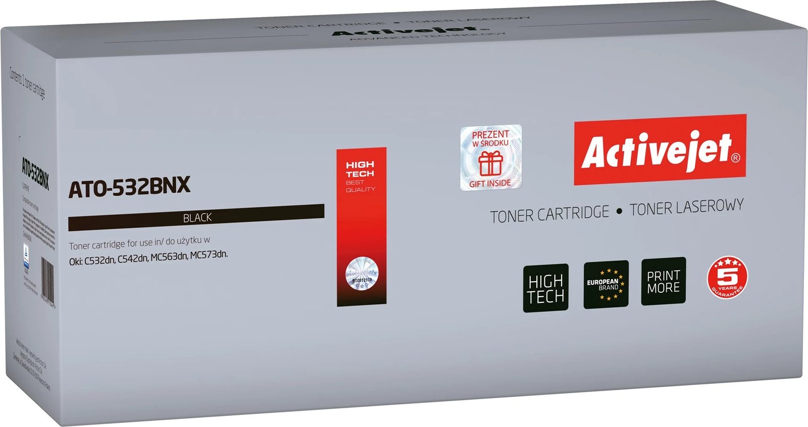 Toner zëvendësues Activejet ATO-532BNX për printer OKI, i zi 