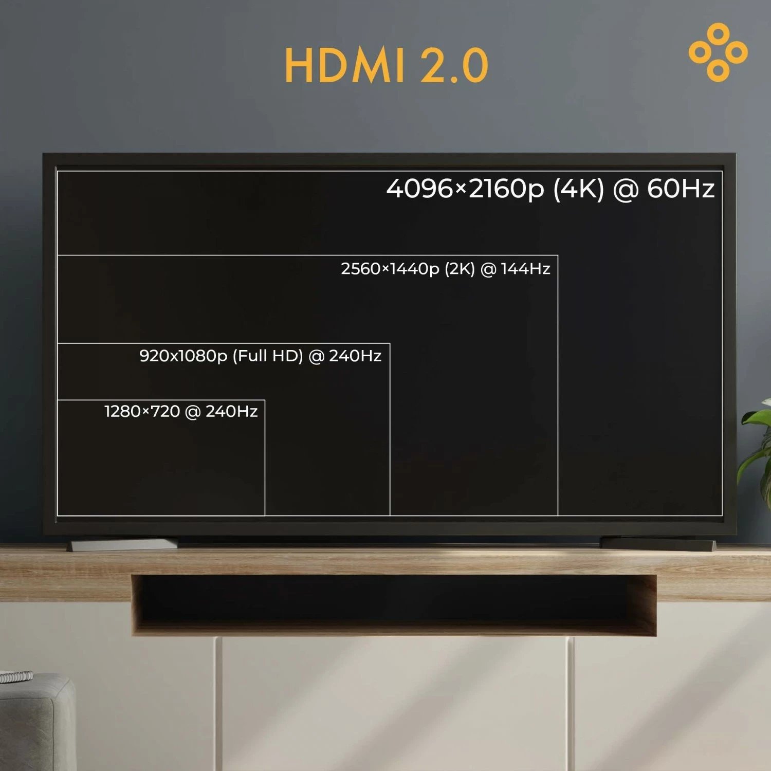 Kabëll HDMI Claroc 2.0 AOC 4K@60Hz 75 m i zi