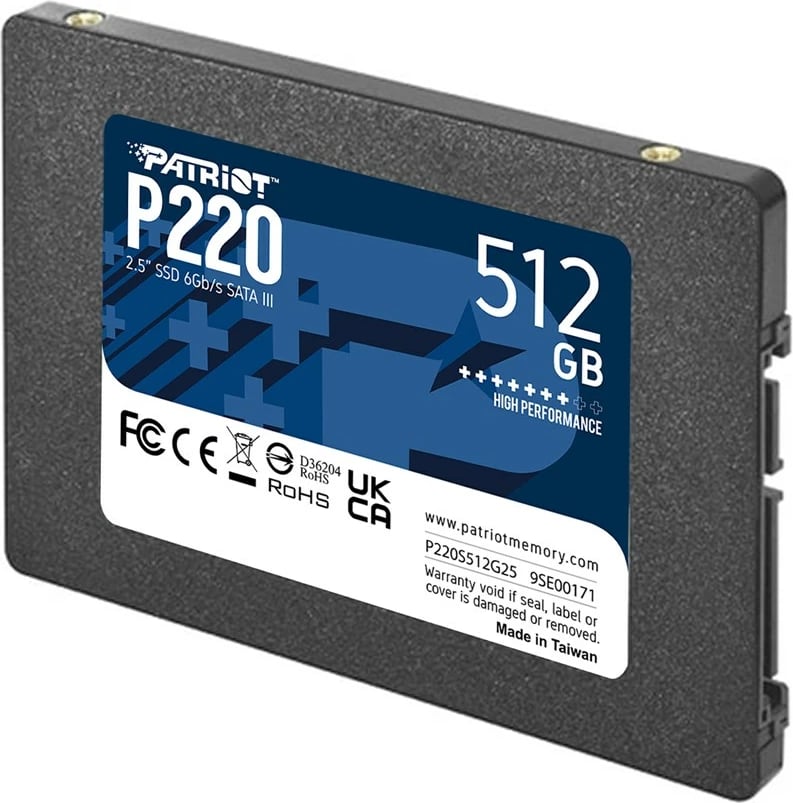 SSD Patriot Memory, P220, 512GB, SATA3, 2,5"