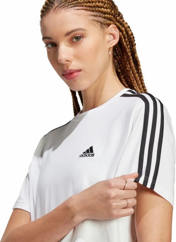 Maicë crop adidas femra, e bardhë