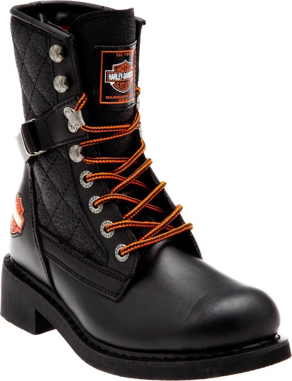 Çizme lëkure Harley Davidson New Worker, unisex, të zeza