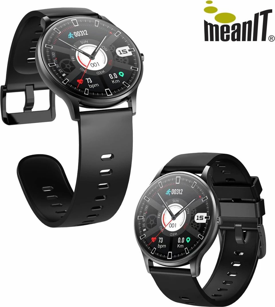 Smartwatch meanIT M35 Elite, 1.3", e zezë