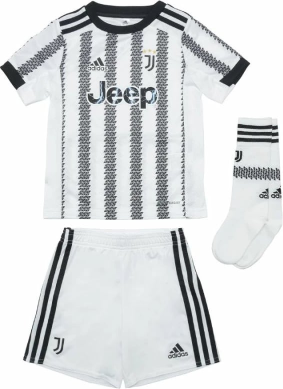 Komplet futbolli për djem adidas Juventus, i bardhë