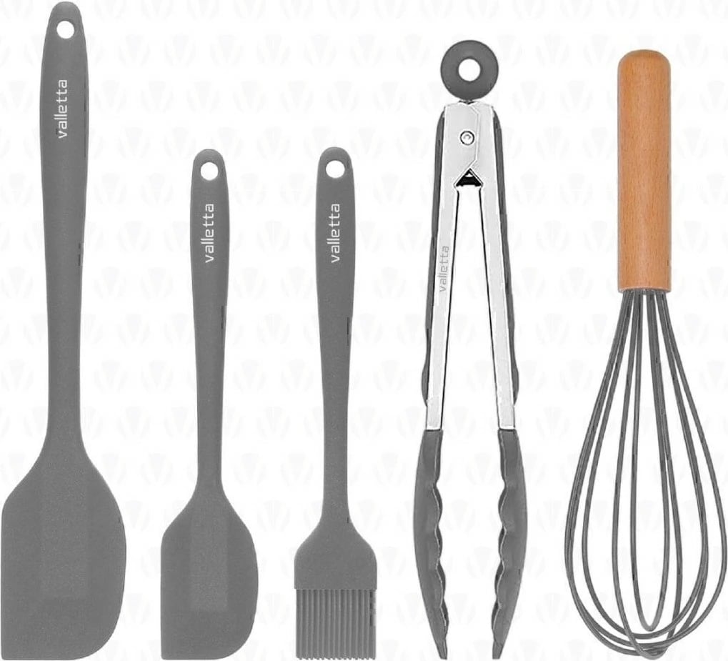 Set spatula silikoni Valletta, 5 pjesë, gri