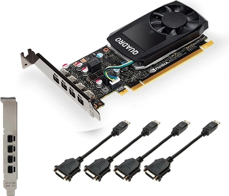 Kartelë grafike PNY Quadro P1000 V2, 4 GB, GDDR5, PCI Express x16 3.0, e zezë