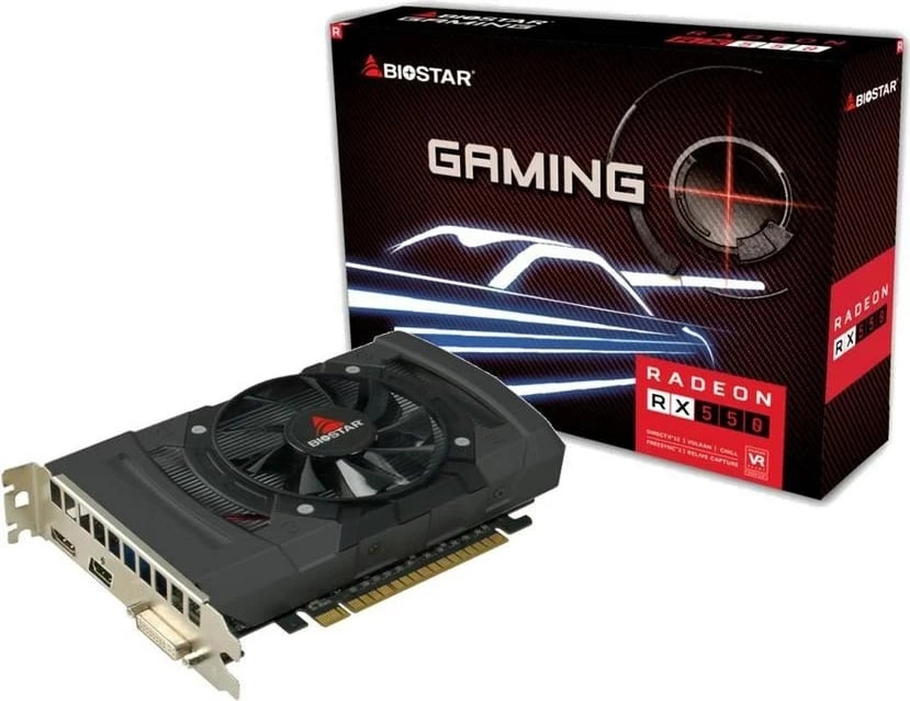 Kartelë grafike Biostar Radeon RX550, 2 GB GDDR5, E zezë