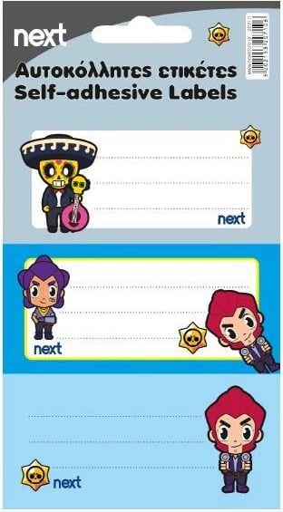 Stickerë Next 30 "Brawl Stars" për fletore, 8.5x4cm, vetëngjitës