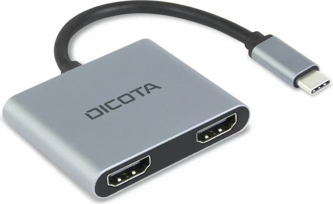 Stacion dokimi mini portativ Dicota D32063 USB-C, 4K HDMI, PD 100 W, Argjendtë