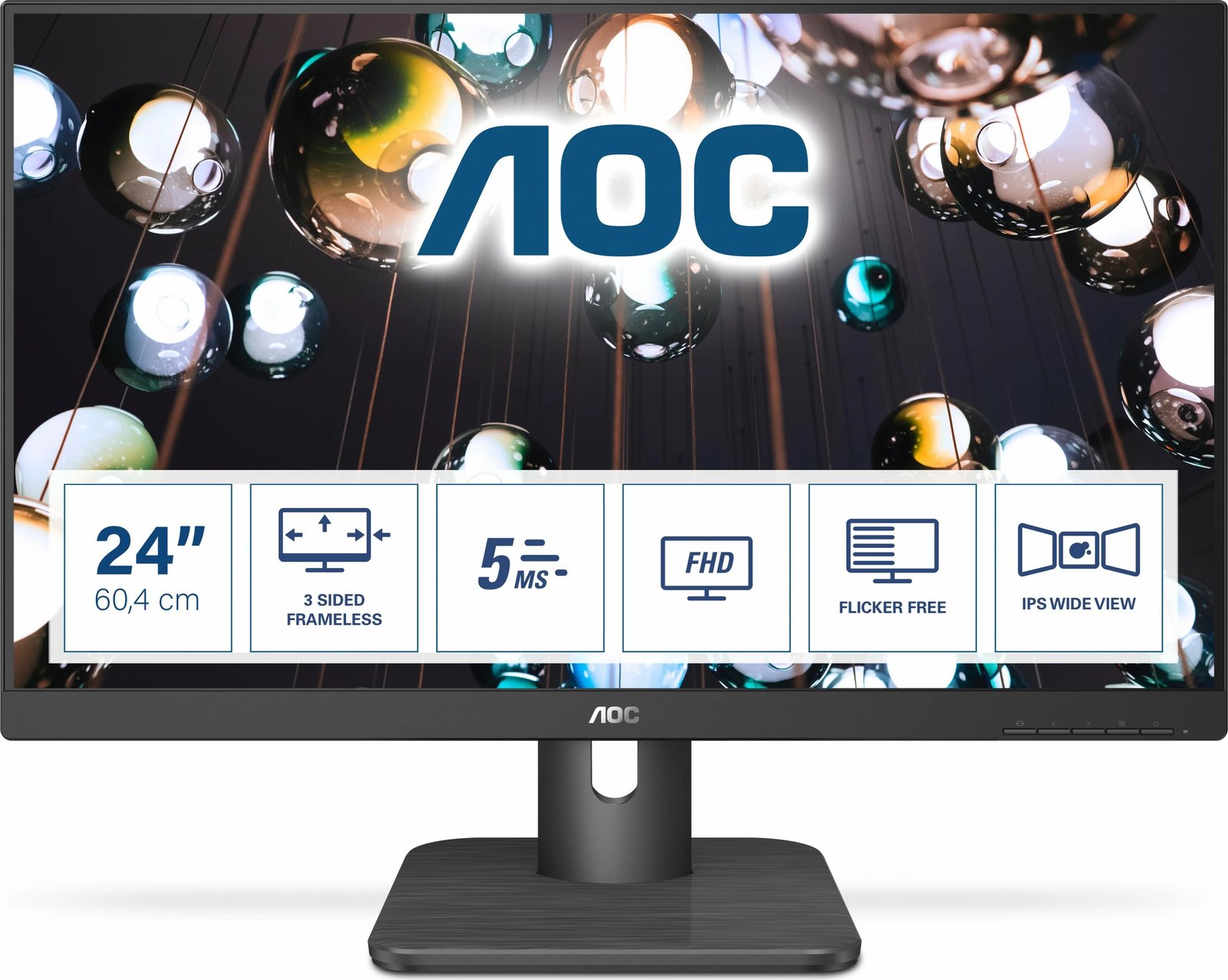 Monitor AOC 24E1Q, 23.8", Full HD, LED, i zi