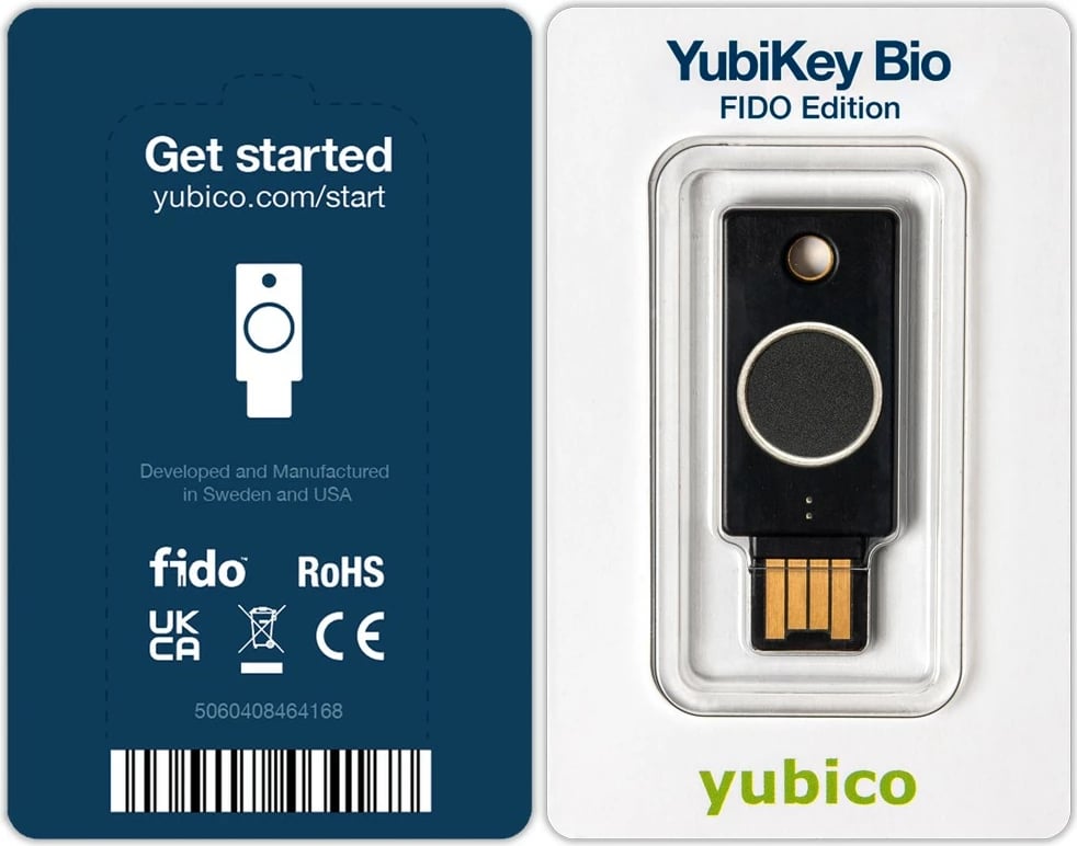 Pajisje sigurie YUBICO YubiKey Bio, USB A, e zezë