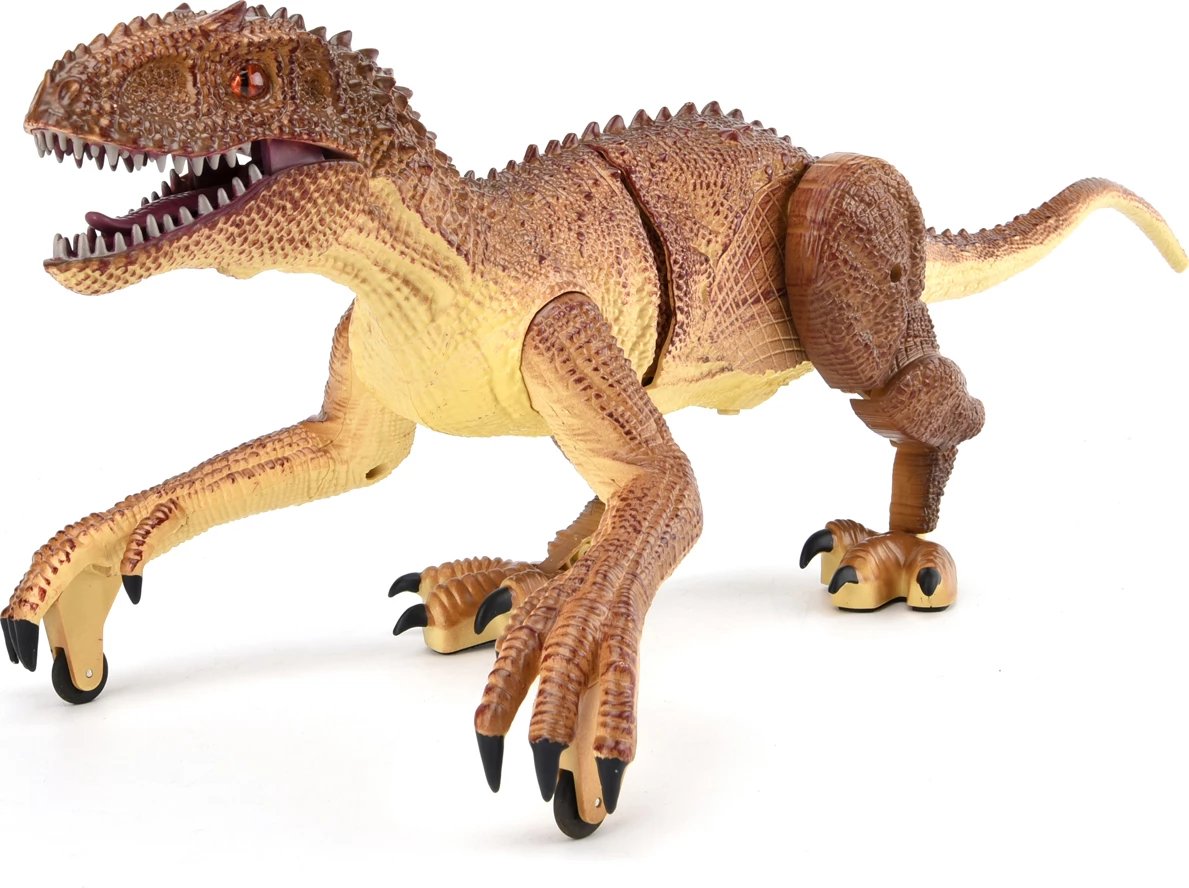 RC Roaring Raptor Brown Remote Control Dinosaur