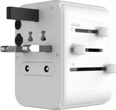 Karikues Fixed, 30W, me 1x USB-C dhe 2x USB-A, i bardhë