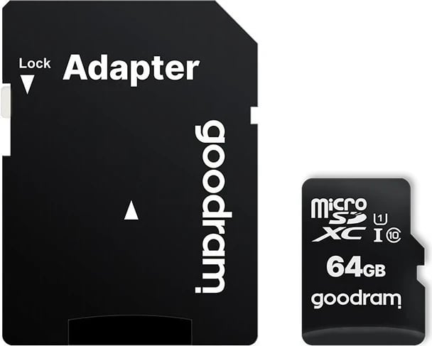 Kartë memorie microSDXC GOODRAM, 10 UHS I + përshtatës