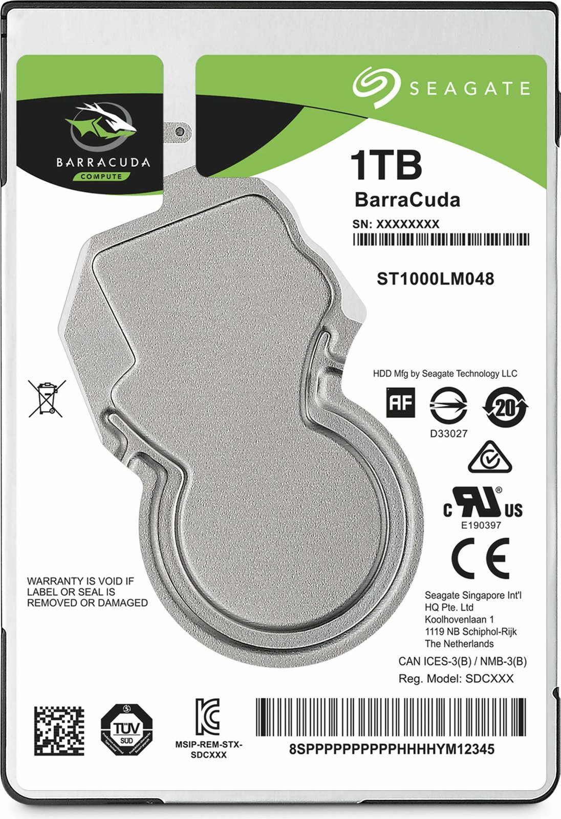 Hard disk Seagate Barracuda 2.5", 1 TB, 5400 RPM, 128 MB