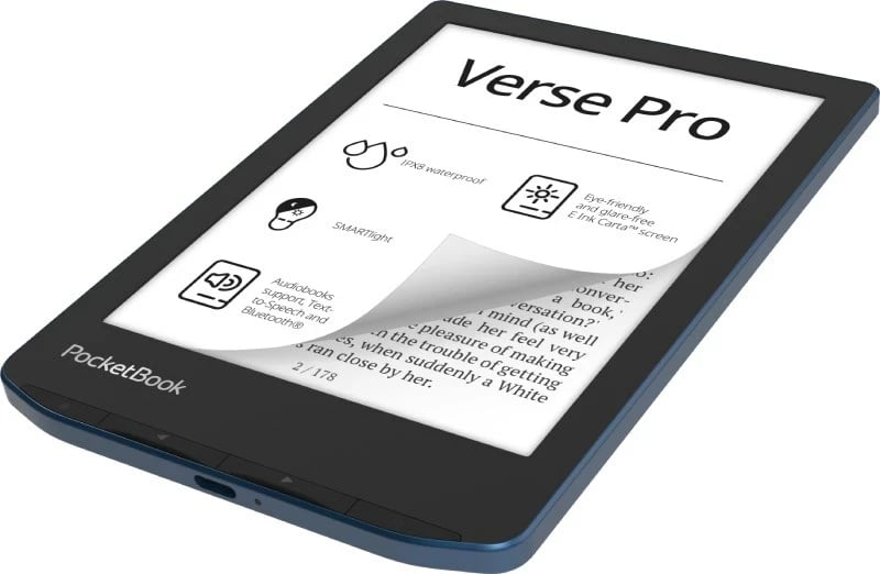 Lexues e-libër PocketBook Verse Pro, 16 GB, Wi-Fi, Zi, Blu