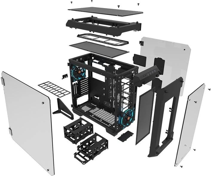 Kasë kompjuterike Thermaltake, e zezë