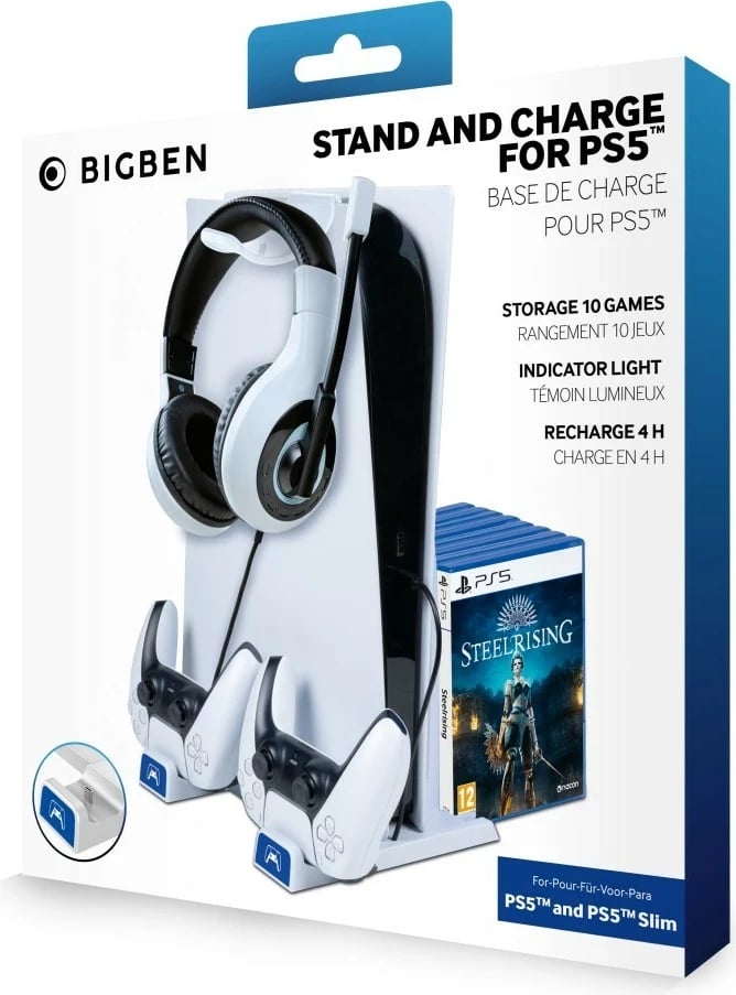 Podstawka me mbushës BigBen Interactive për PS5/PS5 Slim