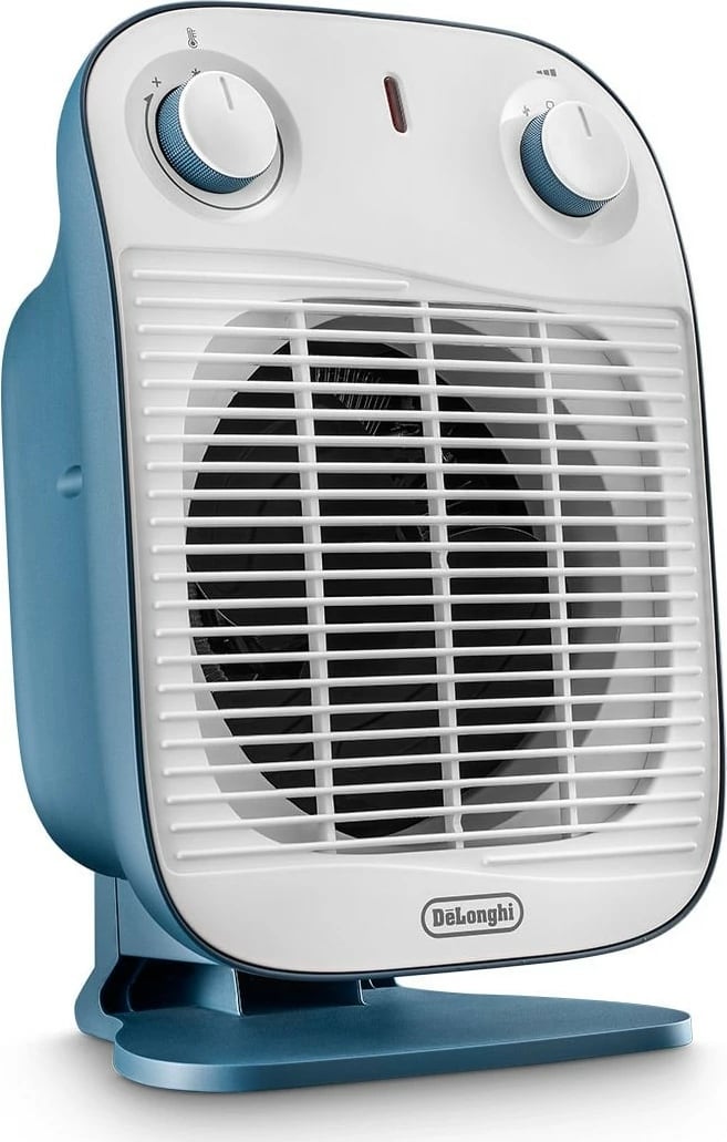 Ngrohës elektrik me ventilator De’Longhi HFS50B20.AV, IP21, për brenda, tavolinë, dysheme, tavolinë, blu, bardhë, rrotullues