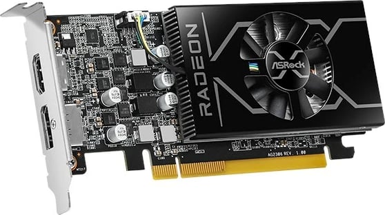 Kartelë grafike ASROCK RX 6400 LP 4GB, e zezë