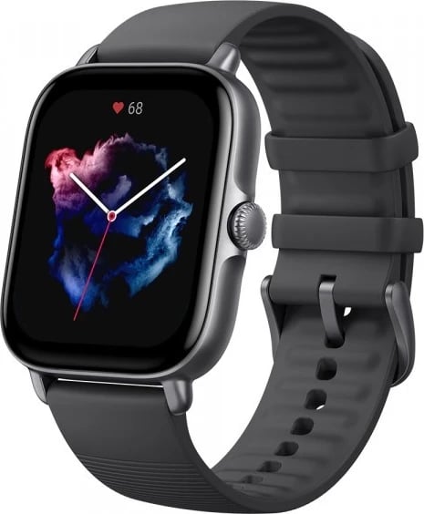 Smartwatch Amazfit GTS 3, 1.7", GPS, e zezë