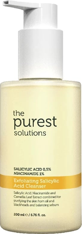 Larës për fytyrë The Purest Solutions Salicylic Acid 0,5%+ Salicylic Acid Niacinamide 1%, 200 ml