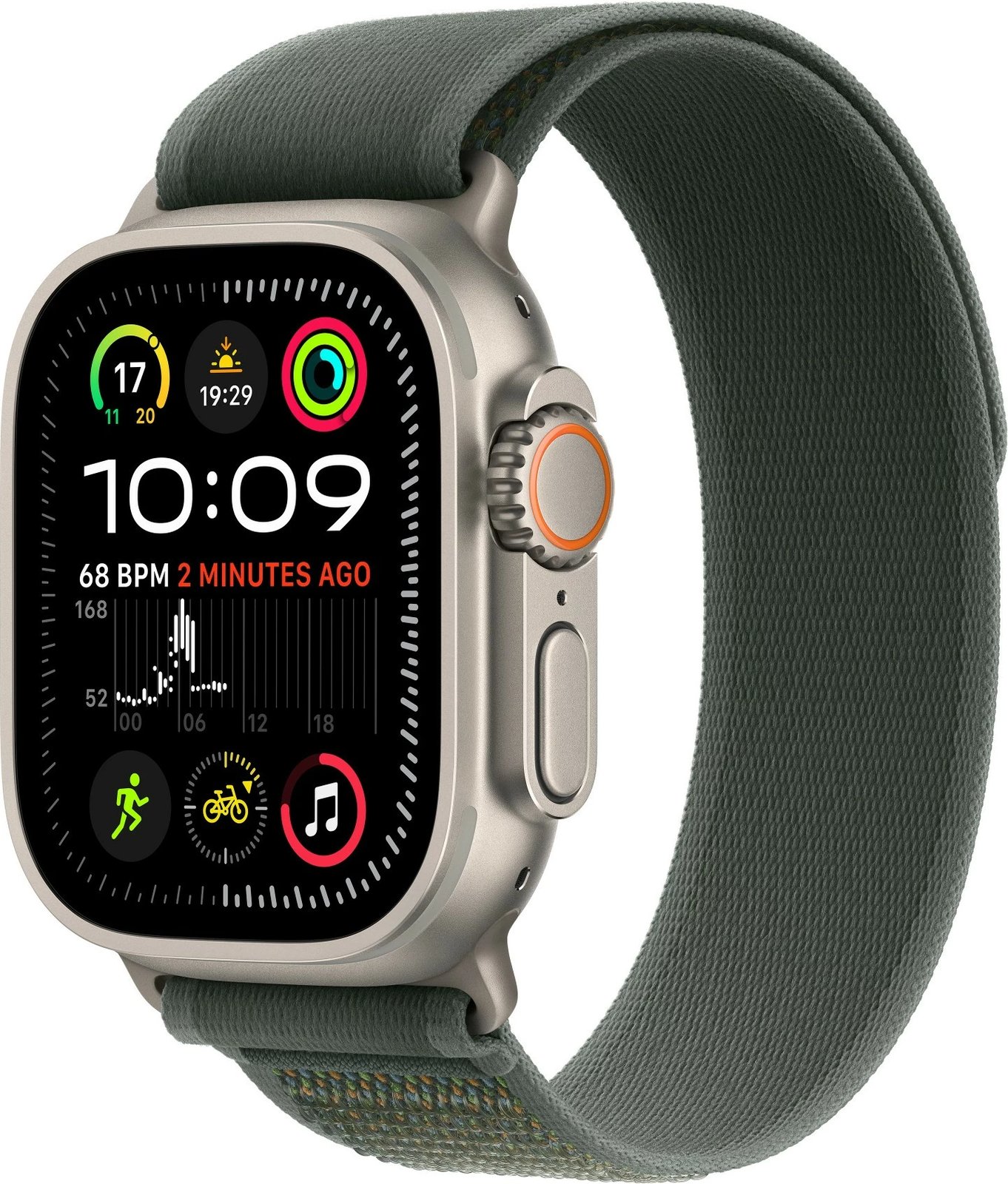 Rrip Apple 49mm TrailLoop, Titanium, Jeshil