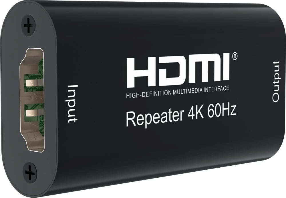 Ripituesi HDMI TECHly 2.0 4K UHD 3D, deri në 40m, i zi