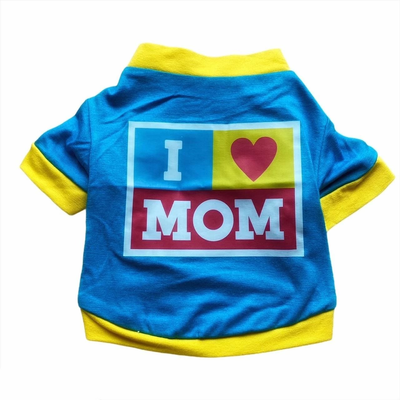 Maicë për qen Kemique, I Love Mom, blu