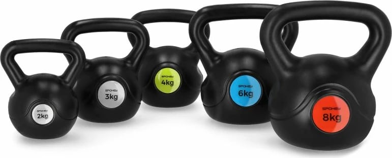 Kettlebell Spokey për meshkuj dhe femra, e zezë