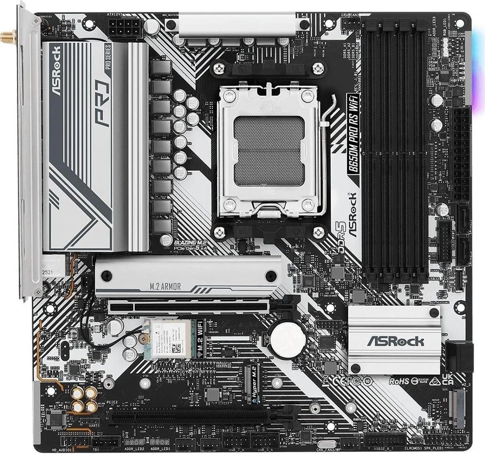 Pllakë amë ASRock B650M Pro RS WiFi, Socket AM5, micro-ATX