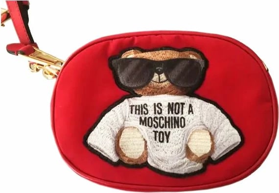 Çantë me rrip Moschino Couture, e kuqe