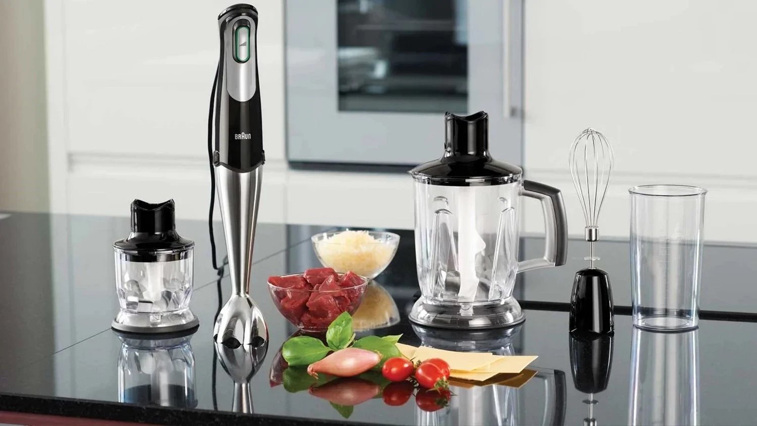 Blender dore Braun Multi Quick 7 MQ 7045, zi-argjëndtë