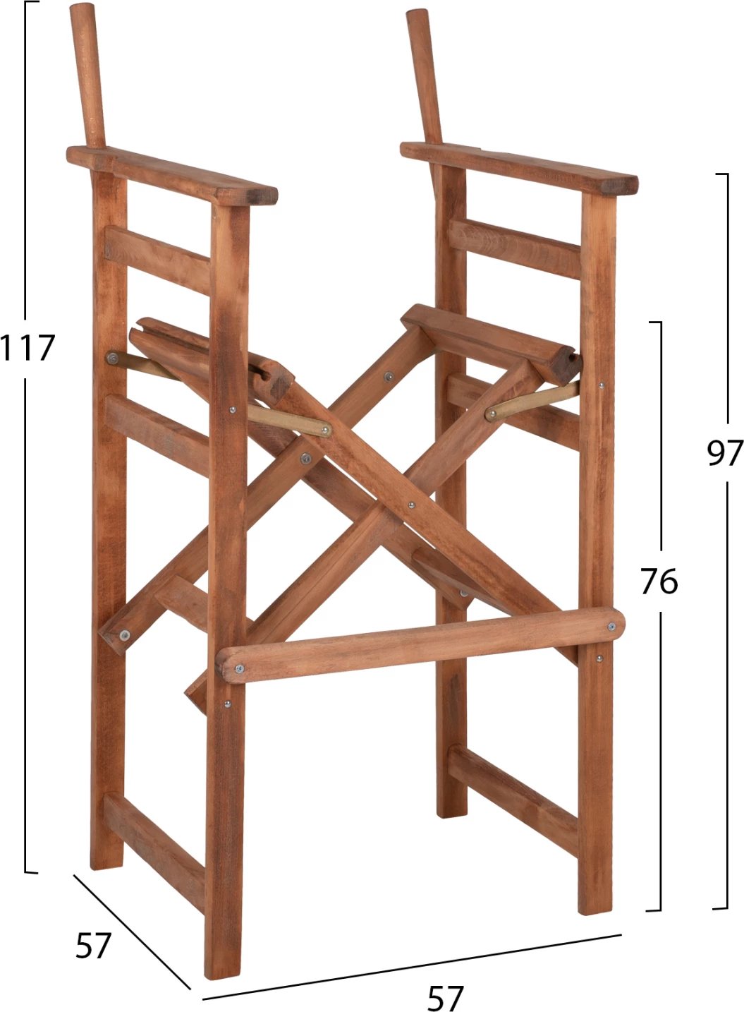 Karrige për bar, model drejtori, ngjyrë arre, FH5578.01, 57x57x117H cm