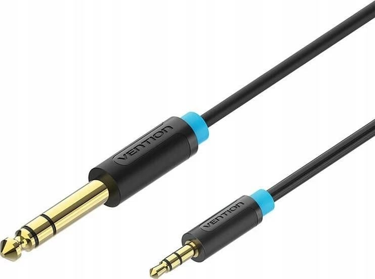 Kabëll audio Vention miniJack 3.5mm/Jack 6.35mm, 3m, zi