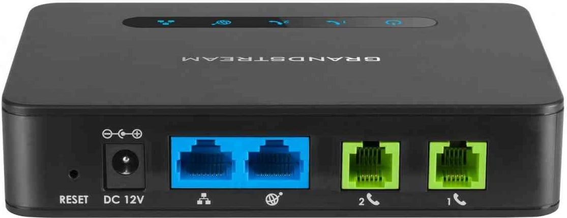 Adapter VoIP Grandstream HT812, 2 porta FXS, router NAT Gigabit