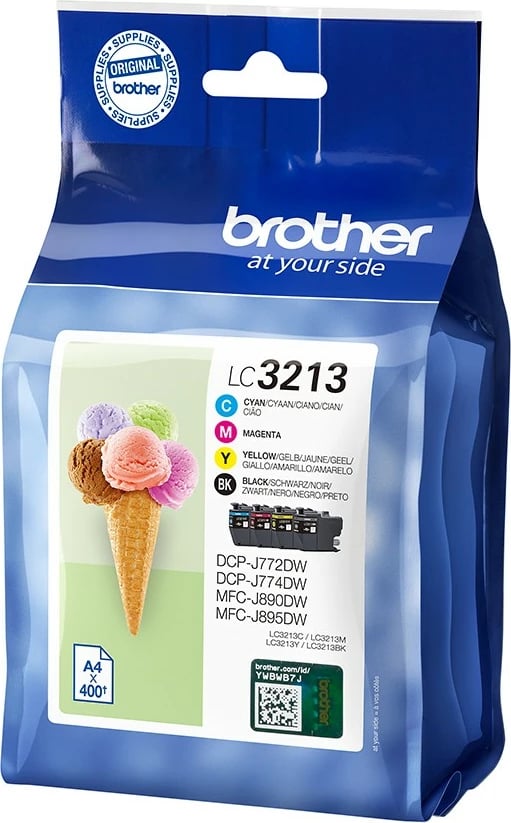 Toner Brother LC-3213VALDR, High (XL) Yield, Black, Cyan, Magenta, Yellow, 400 faqe, Multi pack