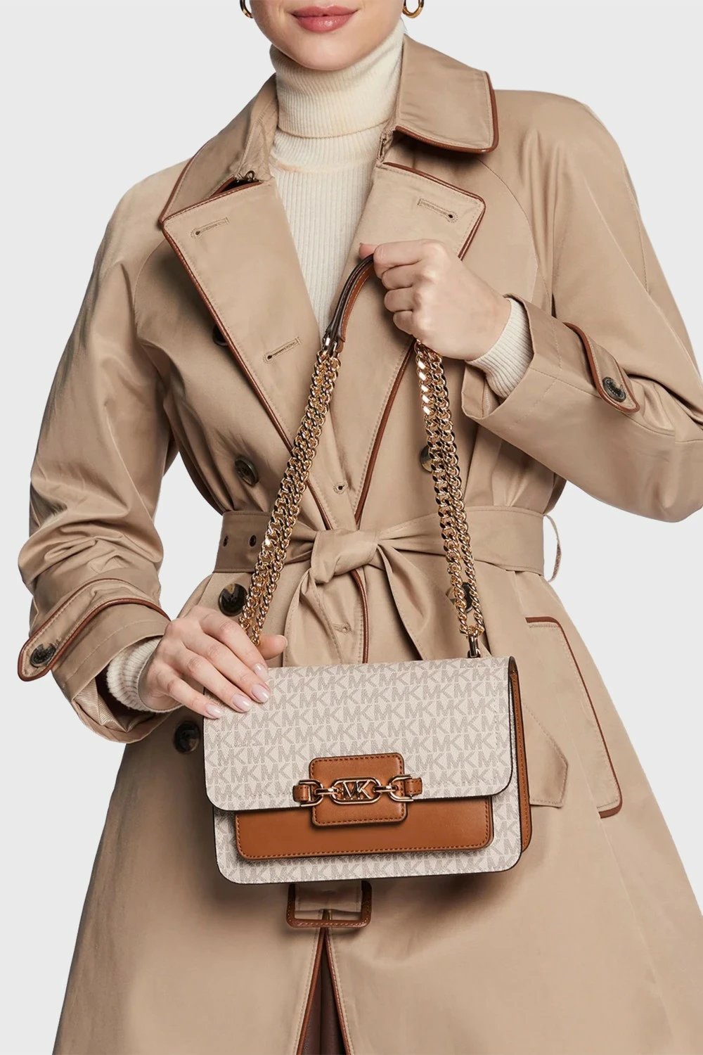 Çantë krahu femra Michael Kors 30S2G7HL3B, krem