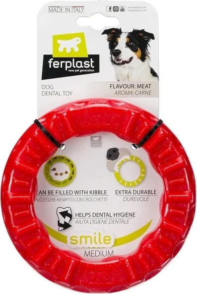 Lodër qen FERPLAST Smile ring M e kuqe