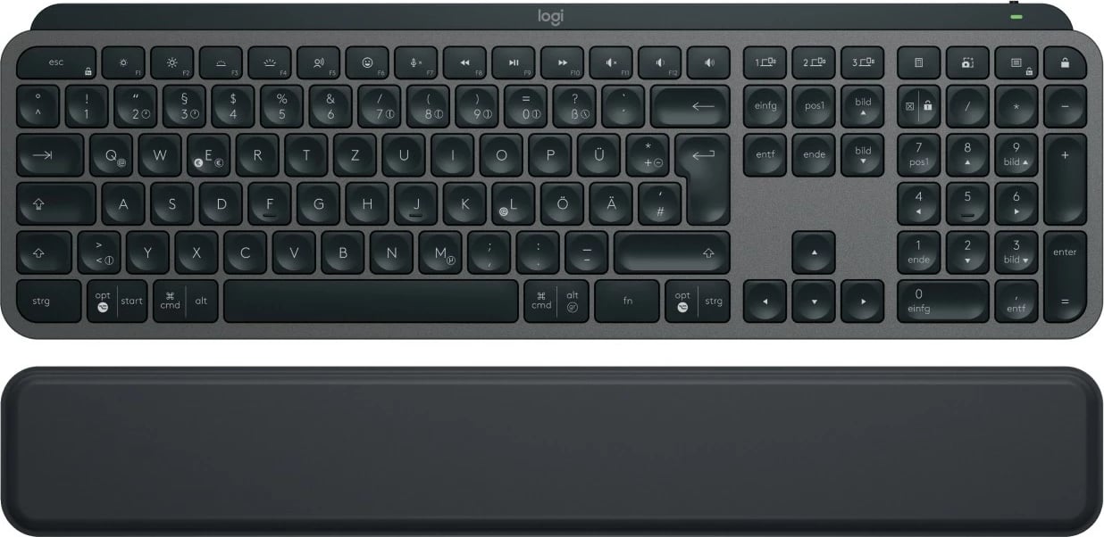 Tastierë Logitech MX Keys S, Wireless, RF Wireless + Bluetooth, Scissor key switch, QWERTZ, LED, Grafit