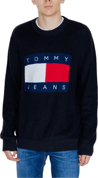 Xhemper për meshkuj Tommy Hilfiger Jeans, i zi