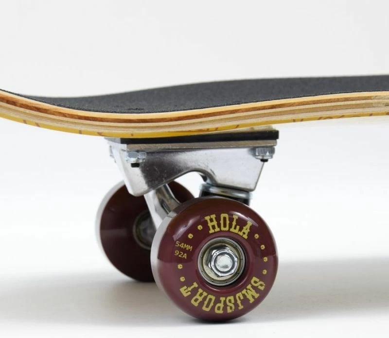 Skateboard SMJ për meshkuj dhe femra, ngjyrë e verdhë