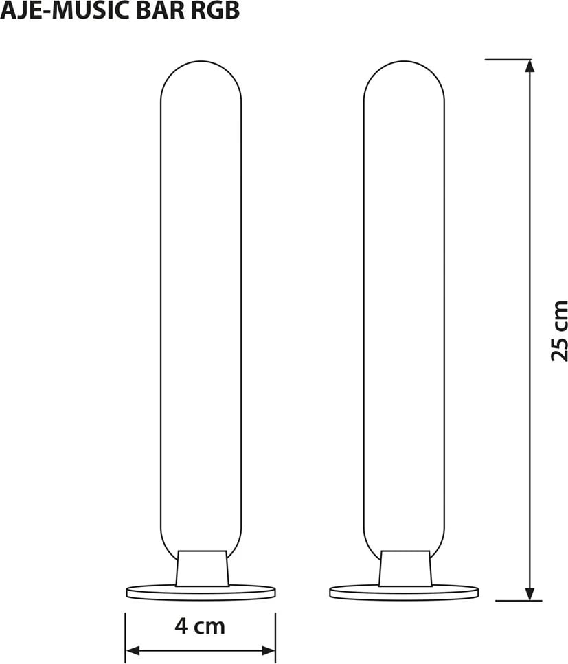 Dritë muzikore Activejet AJE-MUSIC BAR RGB LED, e zezë