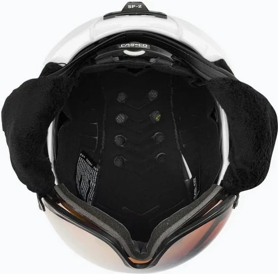 Helmetë ski CASCO SP-2 Carbonic Visor, Bardhë M