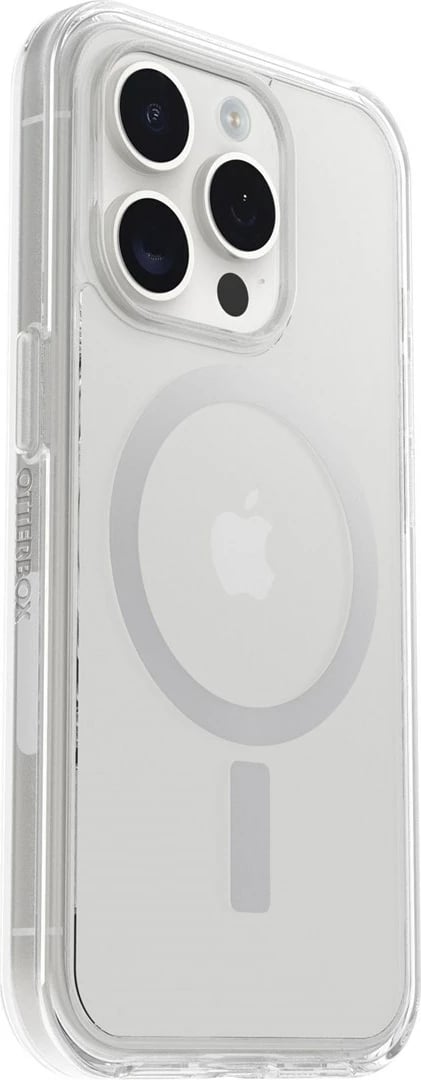 Mbështjellës OTTERBOX Symmetry për iPhone 15 Pro, MagSafe, Transparent