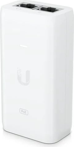 Adapter PoE Ubiquiti U-POE-AF, Gigabit Ethernet, 48 V, Bardhë