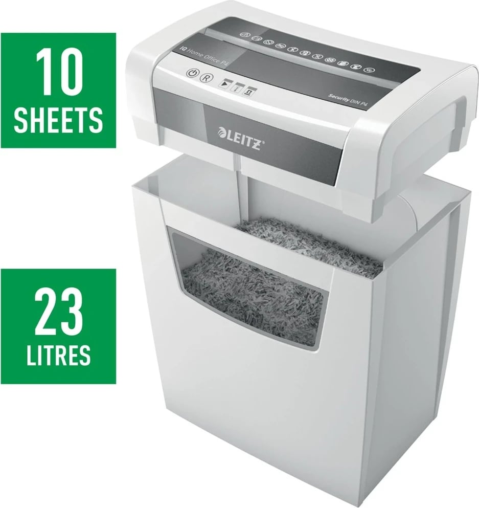 Shredder dokumentesh LEITZ IQ Home Office P-4, e bardhë