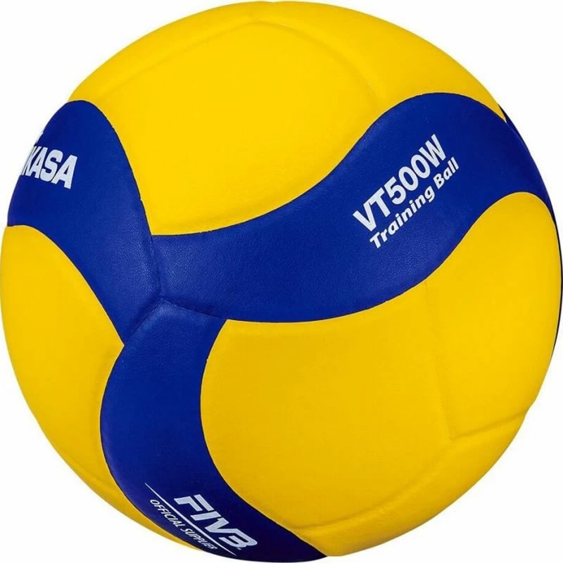 Top Volleyball Mikasa VT500W për Meshkuj, Femra dhe Fëmijë, Blu dhe i Verdhe