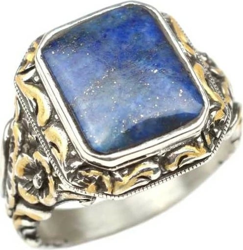 Unazë për meshkuj Nusret Takı, 925 Sterling Silver, gur Lapis